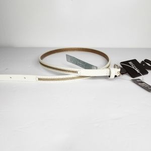 MICHAEL KORS White Leather Belt NWT.
